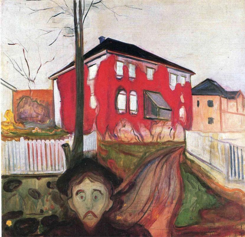 Red Virginia Creeper, 1898-1900 - Edvard Munch Painting